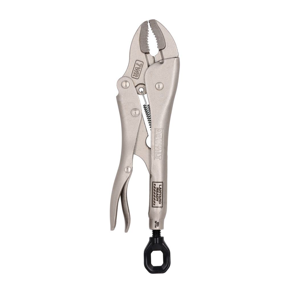 DEWALT 7 Inch Curved Jaw Locking Plier with Wire Cutter - DWHT7WR