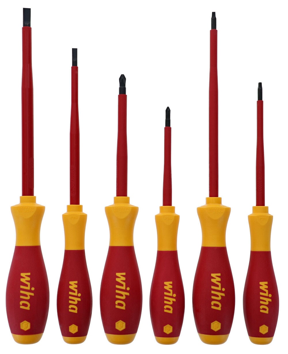 Wiha Insulated SoftFinish Cushion Grip Screwdrivers Set 6 Piece, large image number 1