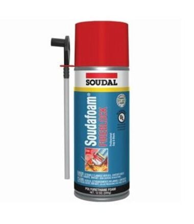 Soudal 12 Oz Aerosol Can Straw Soudafoam Fireblock PU Foam