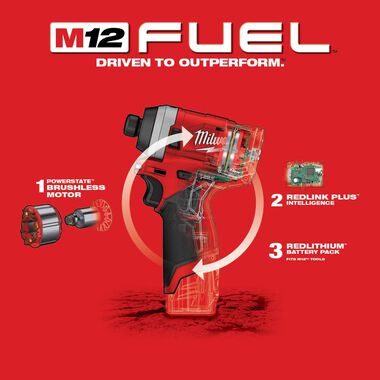 Milwaukee M12 FUEL 1/4 in. Hex Impact Driver (Bare Tool), large image number 5