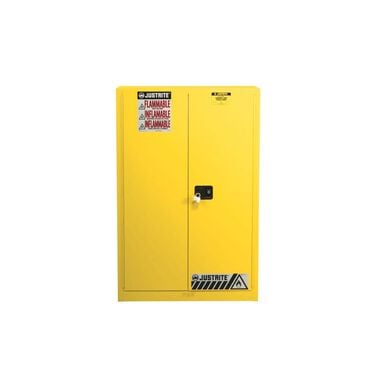Justrite 60 Gallon Yellow Steel Manual Close Paint Safety Cabinet