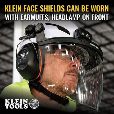 Klein Tools Face Shield, Cap Style, Clear, large image number 3