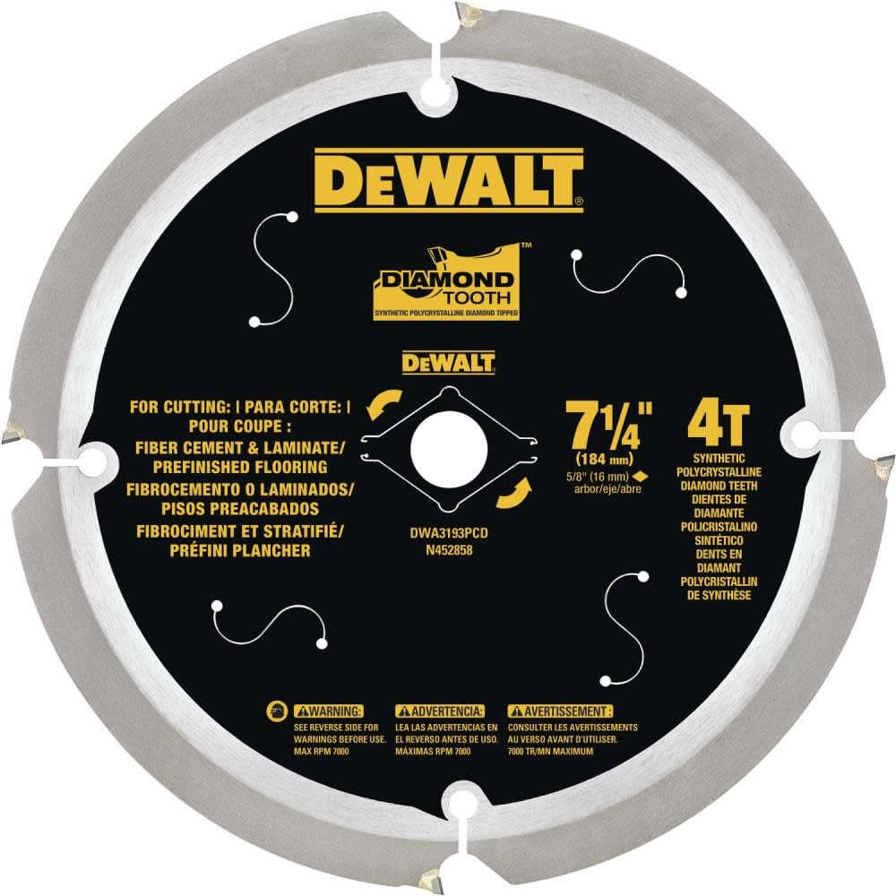DEWALT 7-1/4-in Fiber Cement 4T PCD Blade, large image number 1