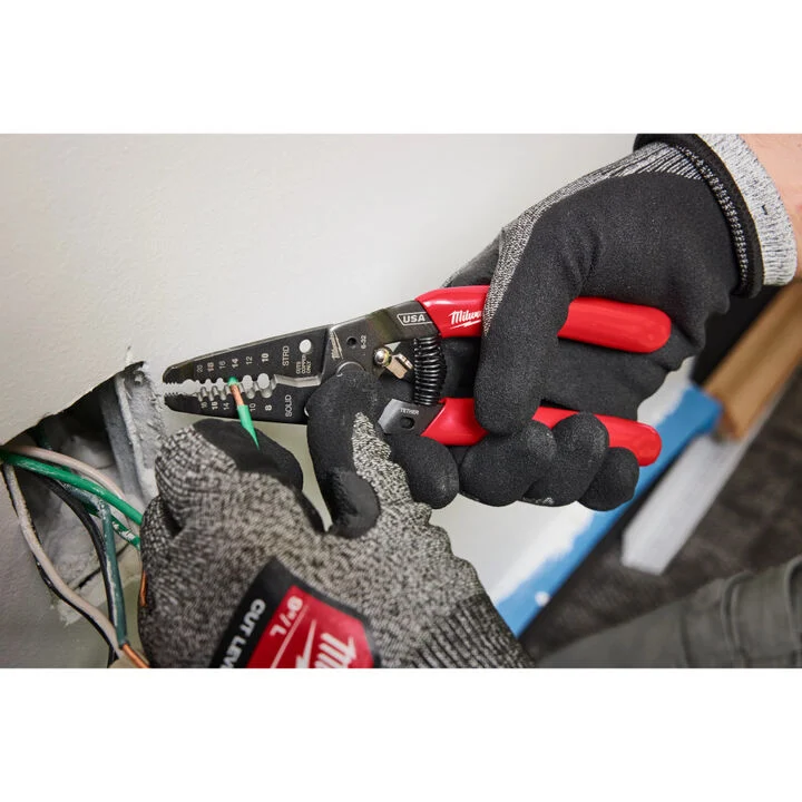 Milwaukee Dipped Grip Pliers, Wire Stripper, & Cushion Grip Screwdrivers Set (USA) with PACKOUT Low-Profile Compact Organizer 6 Pieces, large image number 9