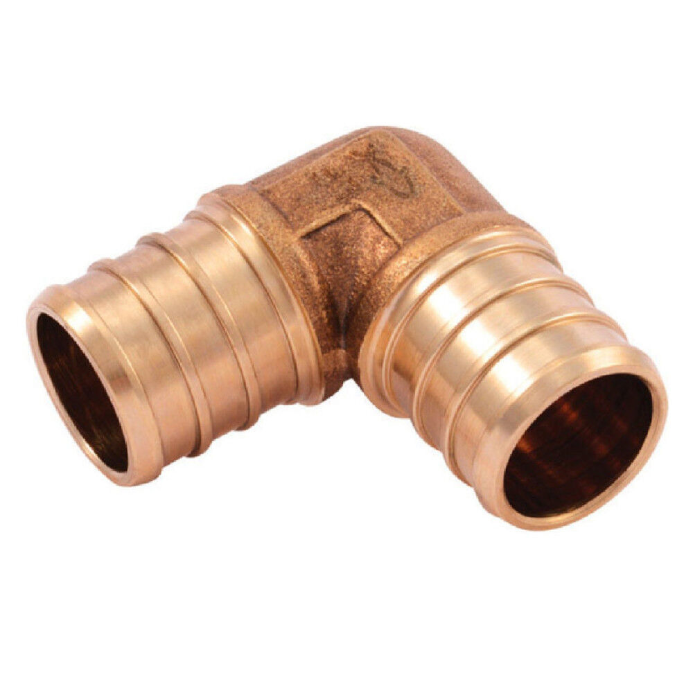 Sharkbite 3/4in x 3/4in PEX Brass 90 Deg Crimp Elbow, large image number 2