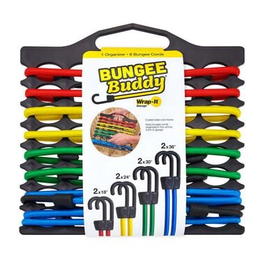 Wrap-It Bungee Buddy Bungee Cord Organizer with 8 Bungee Cords