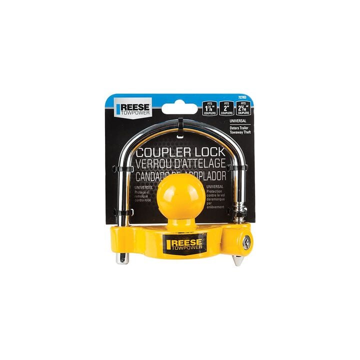 Reese Steel Universal Fit Trailer Coupler Lock with Two Keys, large image number 2