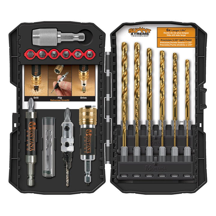 Montana Brand Tools Titanium Coated Wood/Metal Drill & Drive Set 28pc, large image number 1