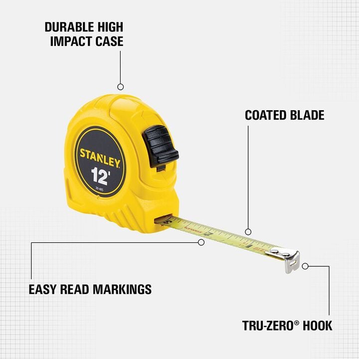 Stanley Tape Rule 1/2in X 12', large image number 2