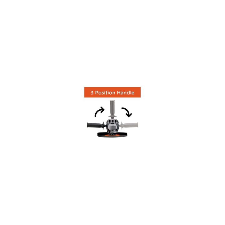 Black and Decker Angle Grinder 4 1/2in 6.5Amp 120V, large image number 7