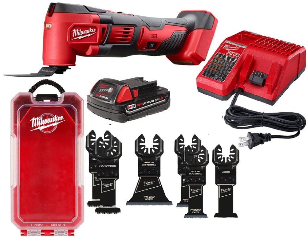 Milwaukee M18 Multi-Tool Kit & OPEN-LOK 6 Piece Mulit-Tool Blade Kit Bundle, large image number 1