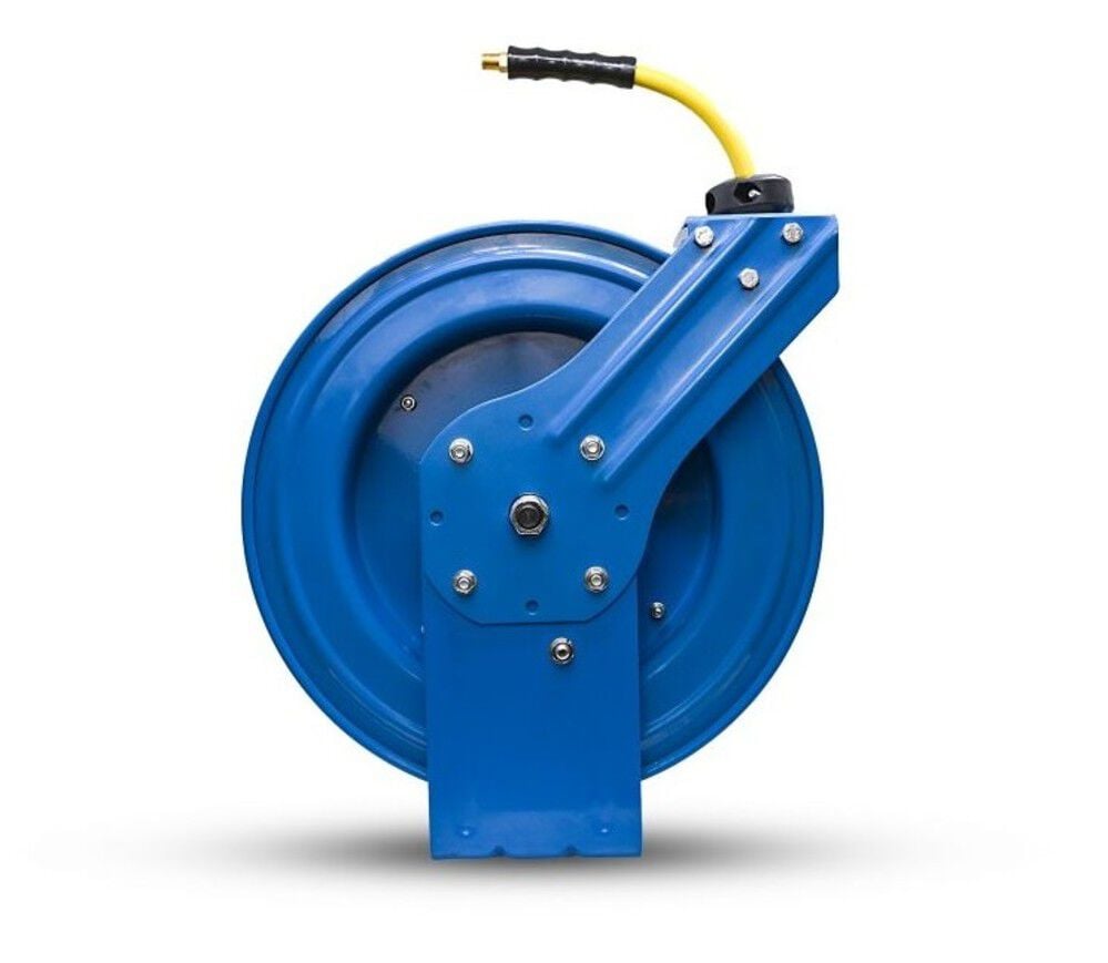 BluBird OilShield 3/8 Inch x 35 Ft. HD Single Arm Air Hose Reel Assembly – OSRHD3835