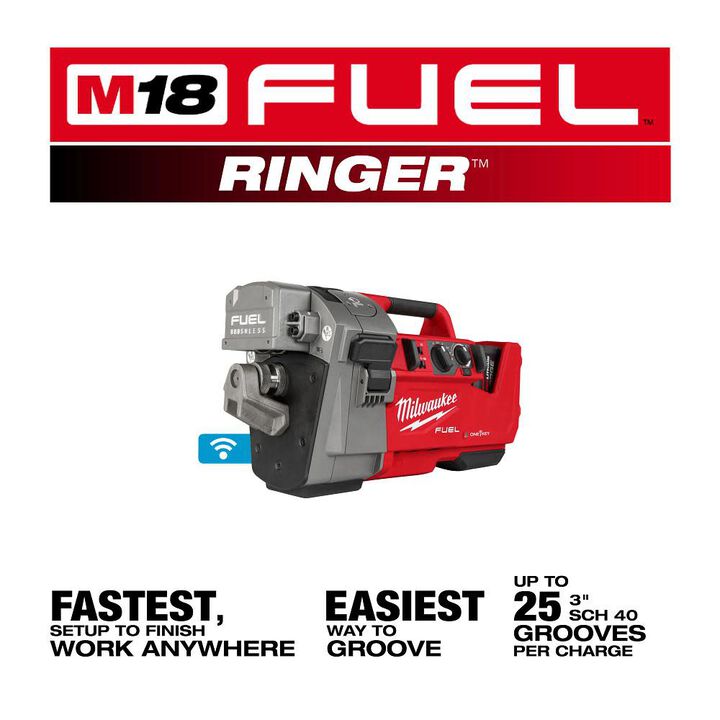 Milwaukee M18 FUEL RINGER Roll Groover Kit for 2 Inch  6 Inch Sch 10/40, large image number 1