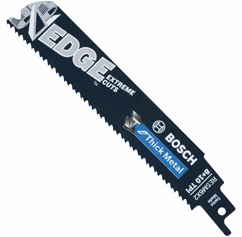 Bosch 6 Inch 8/10 TPI Edge Reciprocating Saw Blades for Thick Metal 5 Piece, large image number 1