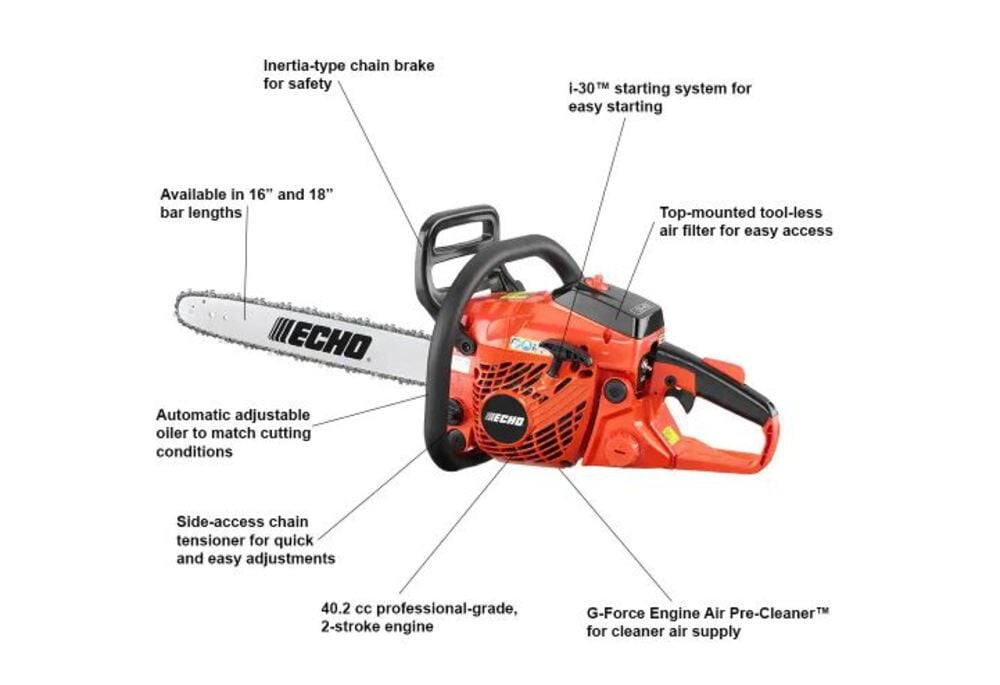 Echo 18inch Chainsaw Bar & Chain 41.6cc 1.96KW 2 Stroke, large image number 2