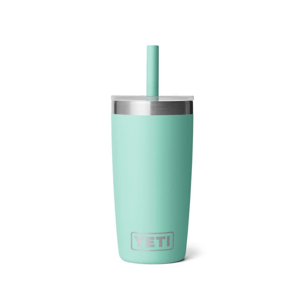 YETI Rambler Jr 10 Oz Insulated Tumbler with Silicone Straw Lid Seafoam – 21071506960