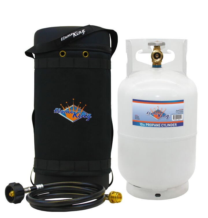 Flame King Gas Hauler Kit with 10 Lb Tank and Rubber Hose
