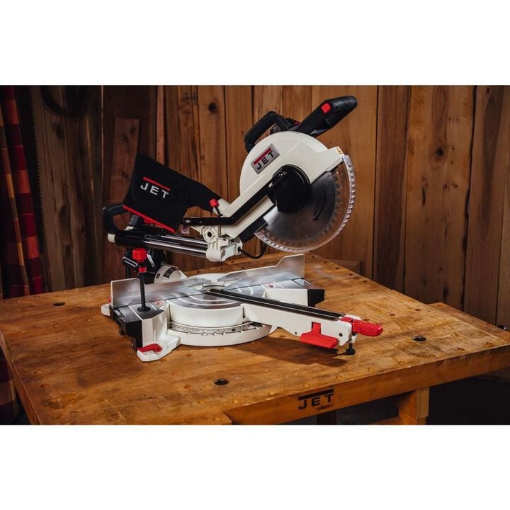 JET 12in Sliding Dual Bevel Compound Miter Saw, large image number 8