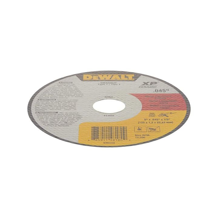 DEWALT 5 x .045 x 7/8 T1 XP CER Cut-Off Wheel, large image number 2