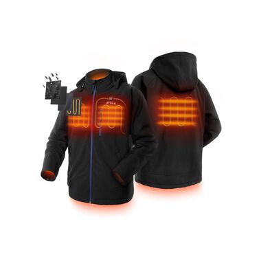ORORO Mens Black & Blue Classic Heated Jacket Kit Large
