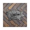 Lodge Cast Iron Black Seasoned Cast Iron Bacon Pig Press, small image number 3