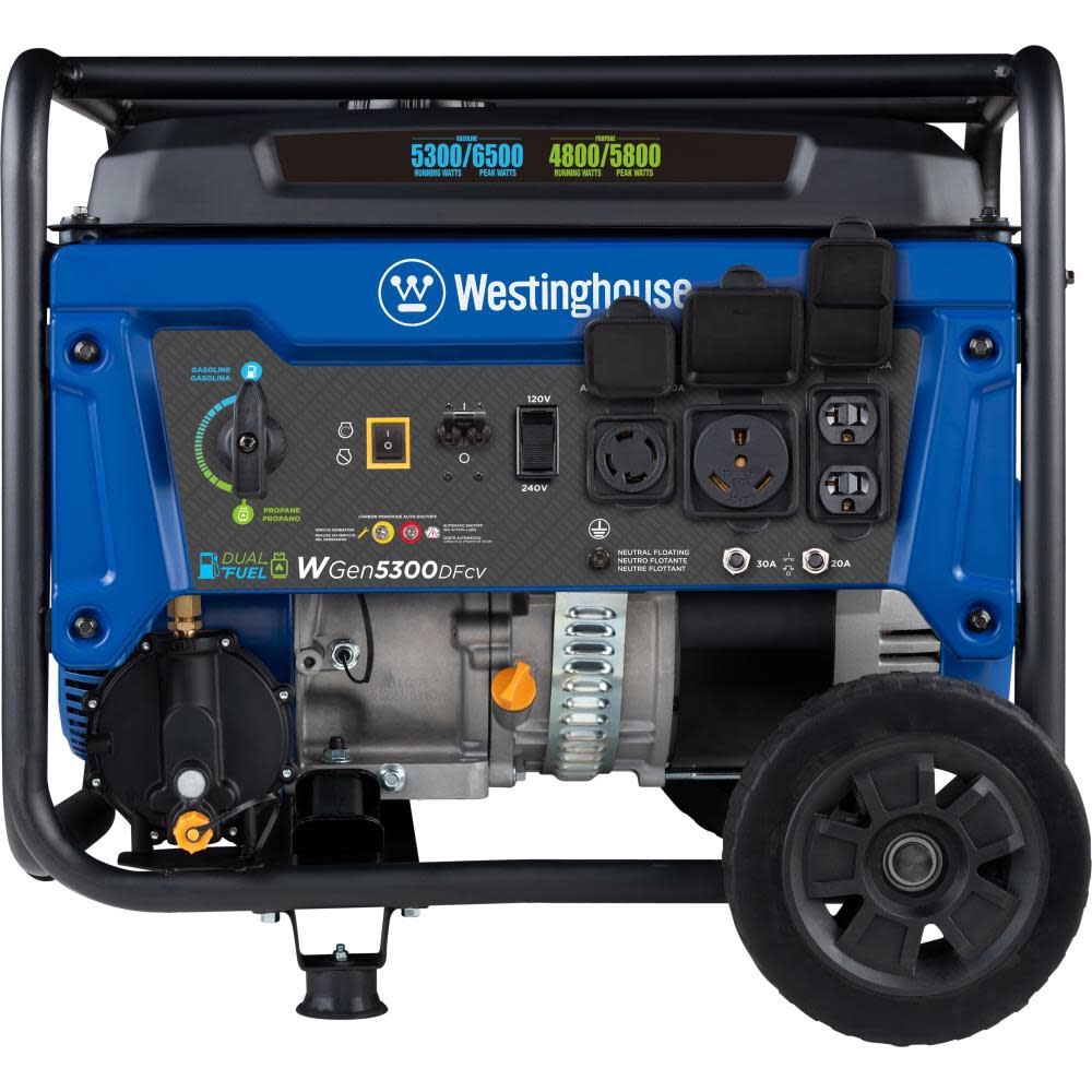 Westinghouse Outdoor Power 6,600 Watt Dual Fuel 49-State Portable Generator with CO Sensor, large image number 2