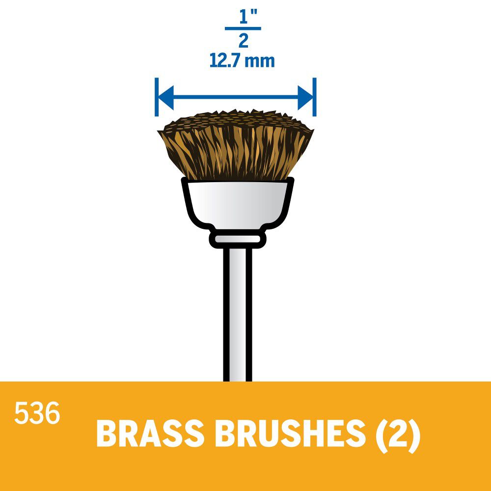 Dremel 1/2 In. Brass Brushes, large image number 3