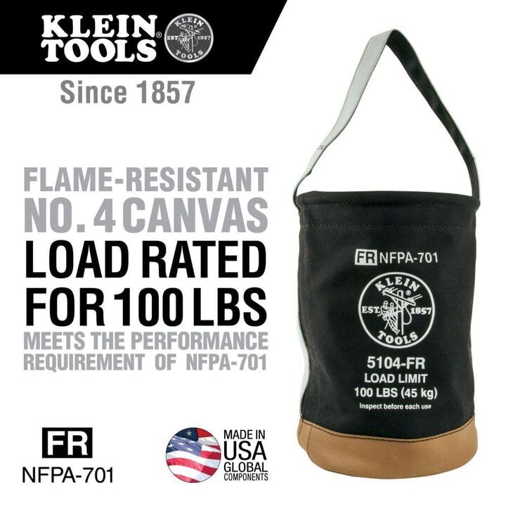 Klein Tools Flame-Resistant Canvas Bucket, large image number 1