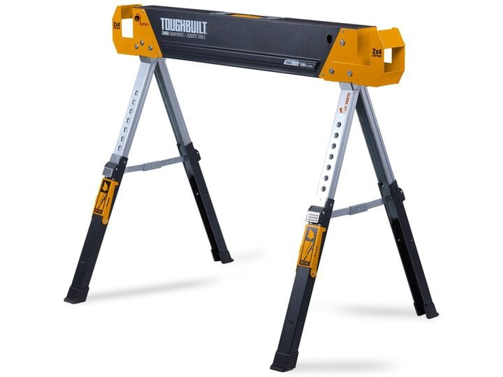 Toughbuilt SH60 40 x 32 Inch Steel Sawhorse Jobsite Table, large image number 1
