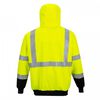 Portwest Yellow and Black Hi-Vis 2-Tone Zipped Hoodie - 4XL, small image number 3