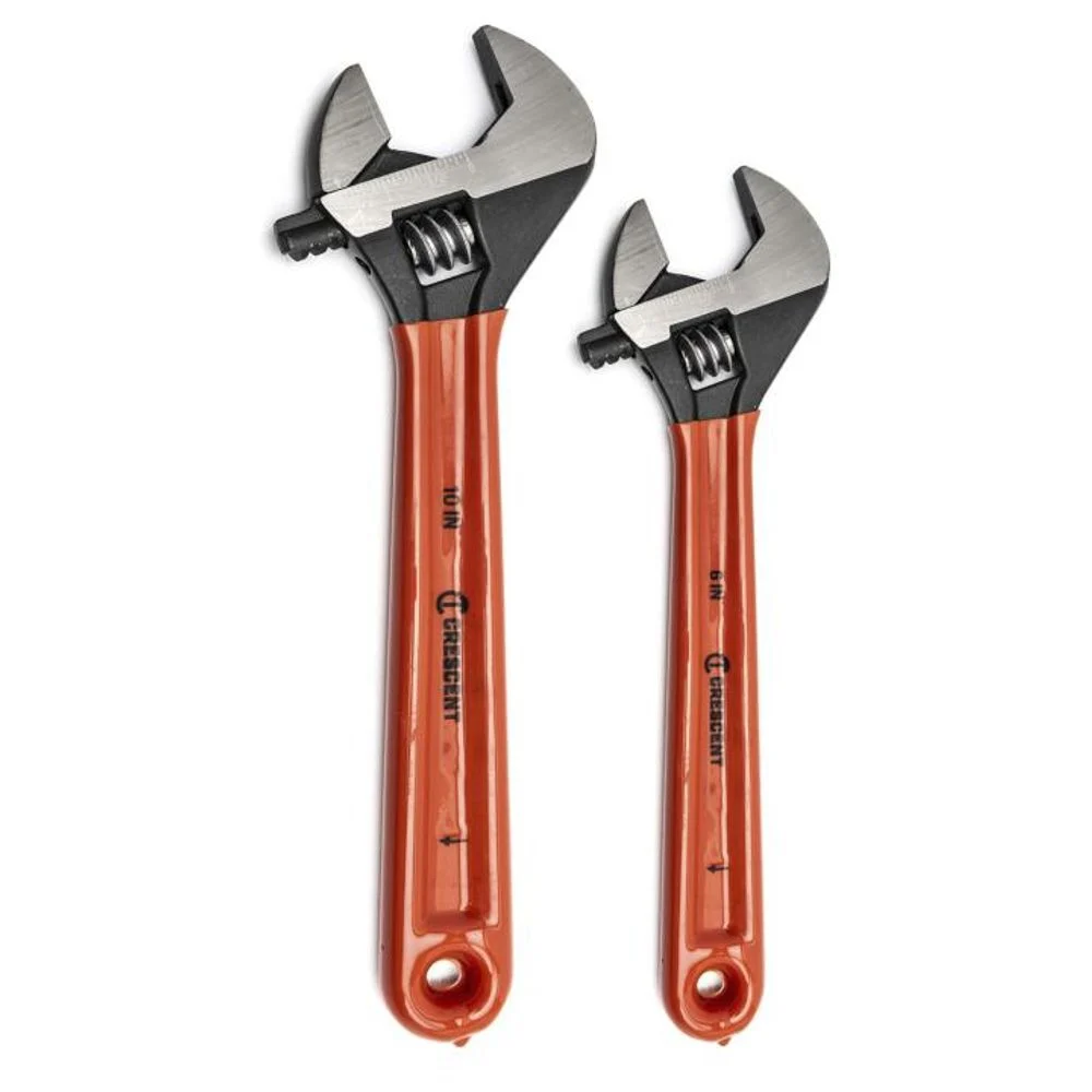 Crescent Black Oxide Cushion Grip Adjustable Wrench Set, 2 Pieces, large image number 1