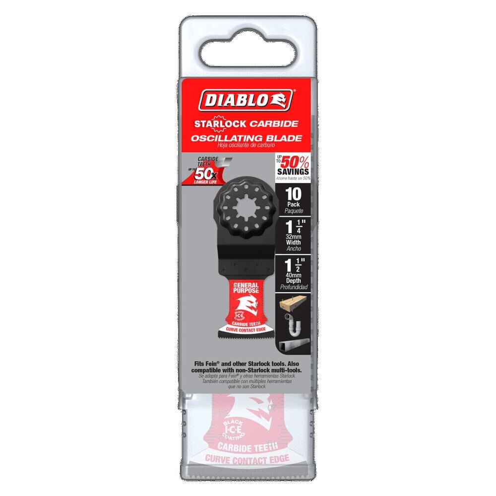 Diablo Tools 1 1/4in Starlock Carbide Oscillating Blades for General Purpose Cuts 10pk, large image number 4