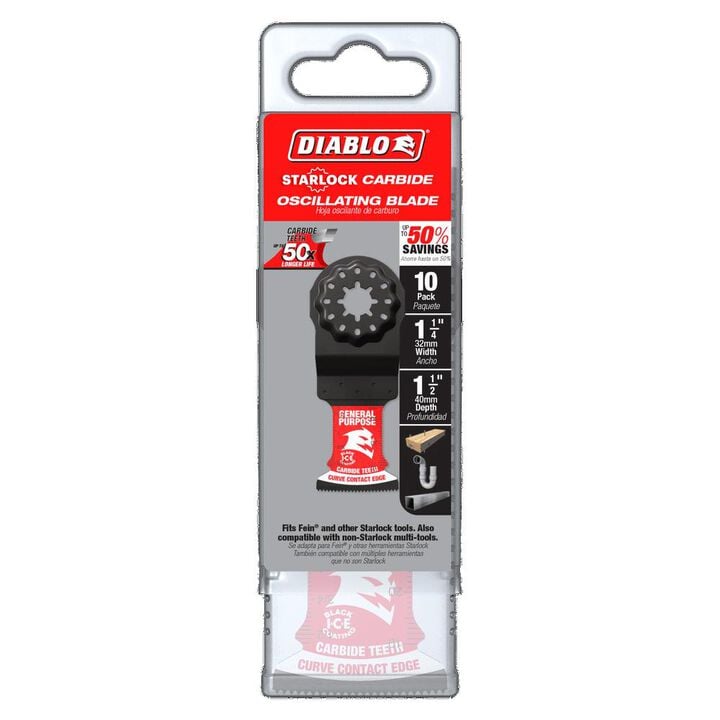 Diablo Tools 1 1/4in Starlock Carbide Oscillating Blades for General Purpose Cuts 10pk, large image number 3