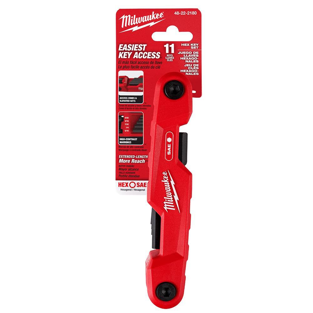 Milwaukee 11Key Electricians Folding Hex Key Set SAE 48222180 from