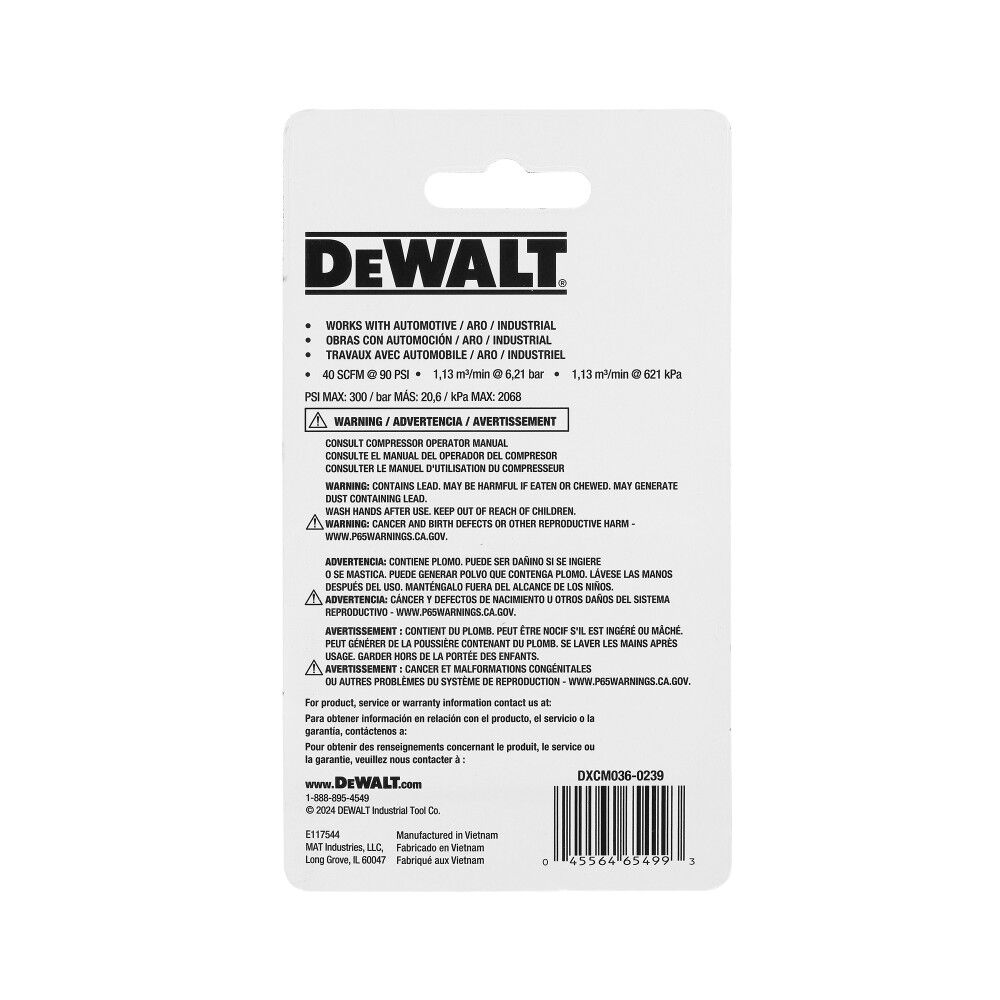 DEWALT 1/4 Inch Universal 3-in-1 Female Coupler, large image number 5
