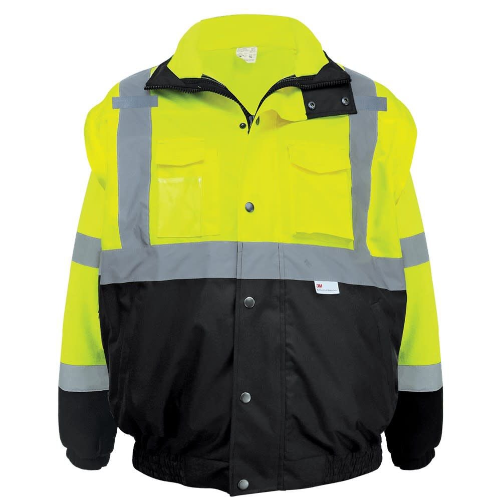 Global Glove FrogWear Eight-in-One Bomber Jacket, Hi-Vis Yellow, XL, large image number 2