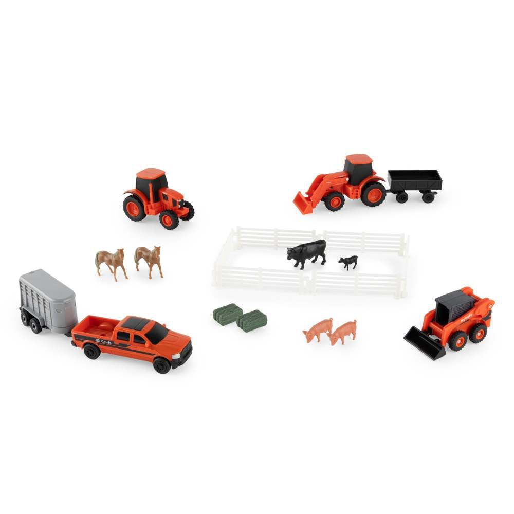 Kubota Parts 1:64 Scale Farm Toy Value Set 20 Pieces, large image number 1