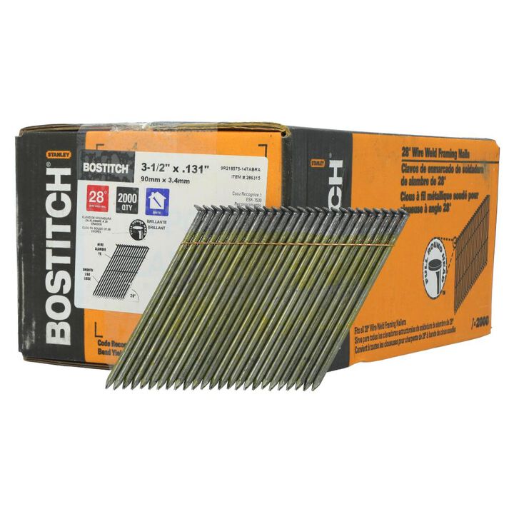Bostitch Framing Nails, 28 Degree, 3-1/2 Inch X .131 Inch, 2000 Qty, large image number 4