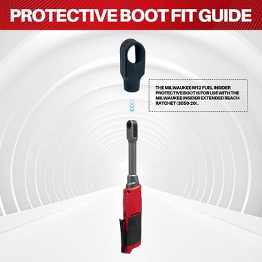 Milwaukee M12 Fuel Insider Extended Reach Ratchet (Bare Tool), Protective Boot Bundle, large image number 16