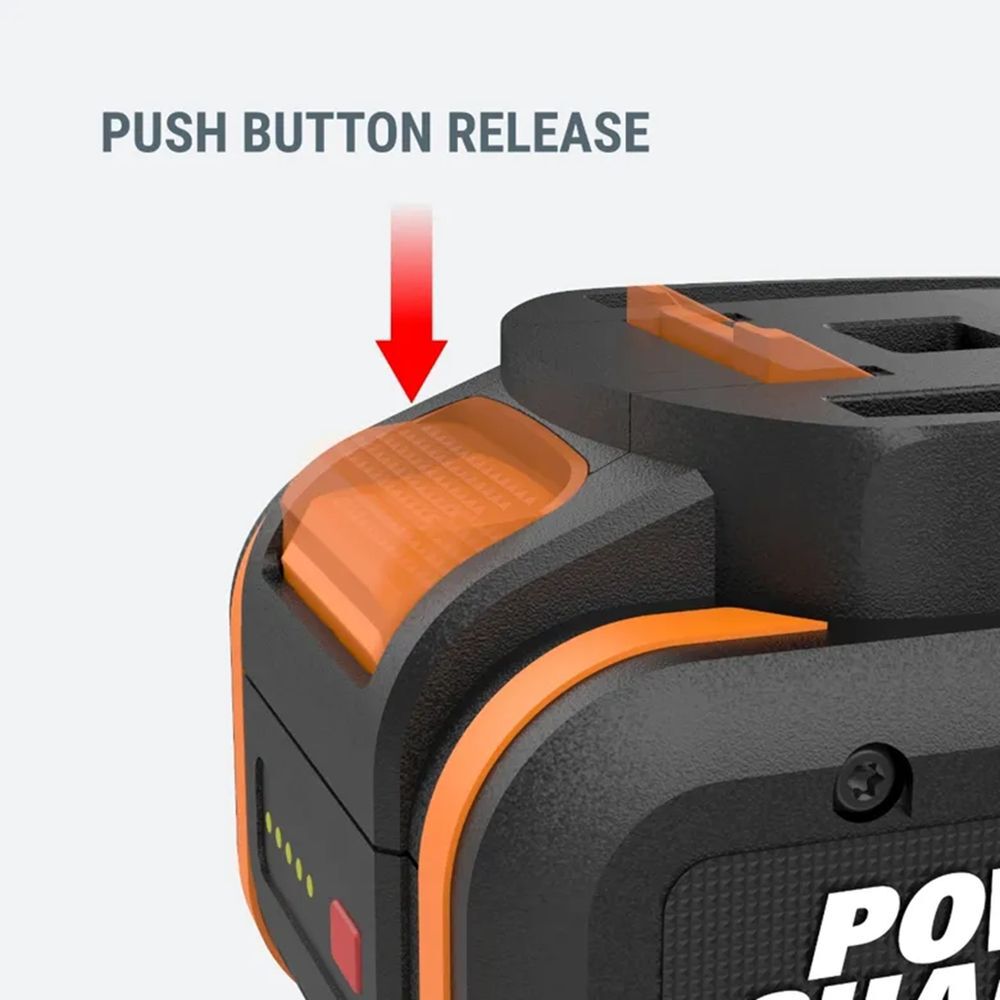 Worx PowerShare Pro 20V 4Ah Lithium Ion Power Tool Battery Pack with Fuel Indicator, large image number 5