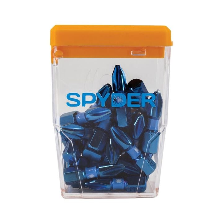 Spyder 1 Inch PH2 Impact Driver Bit, 25 Pieces