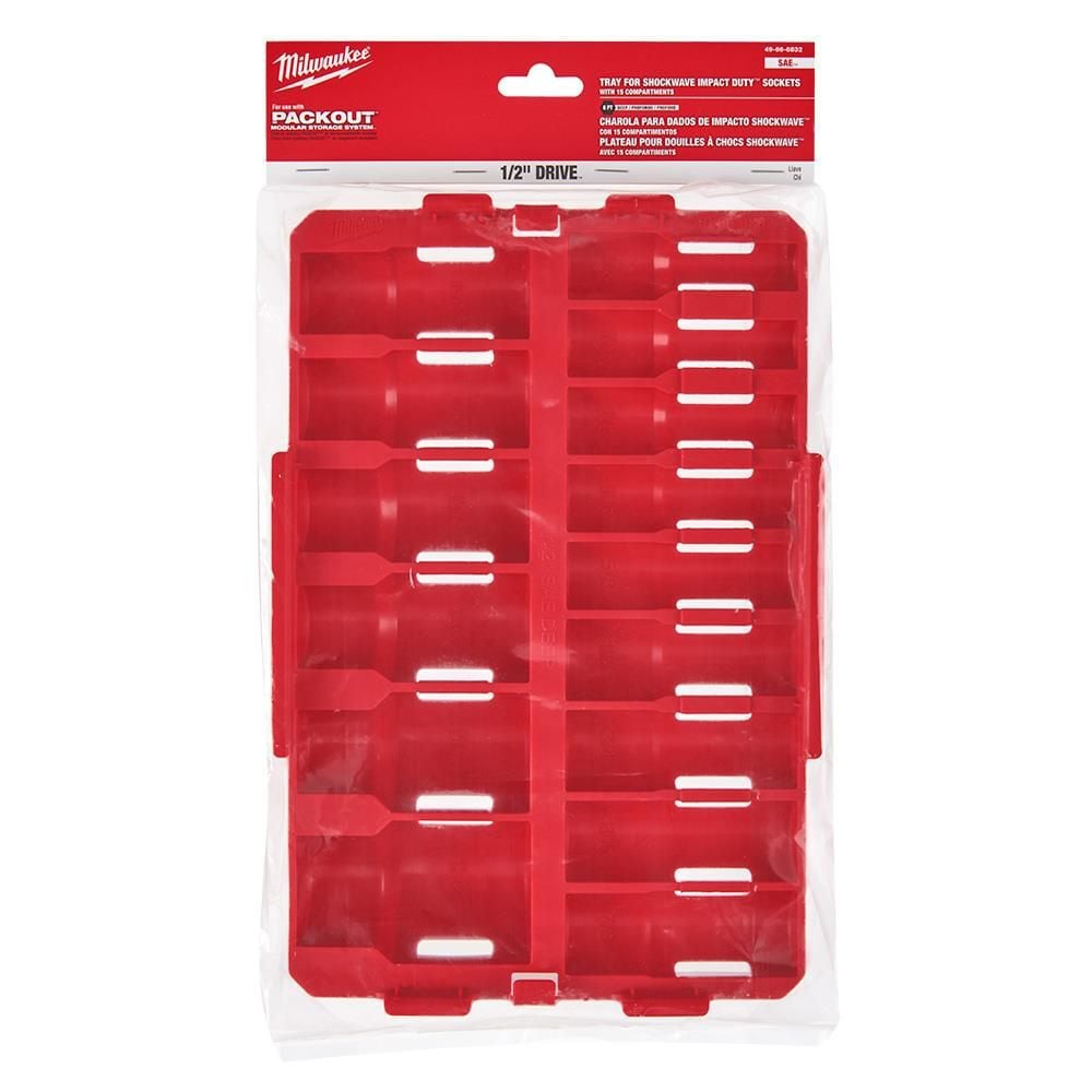 Milwaukee SHOCKWAVE Impact Duty Socket 1/2 Dr 15pc Tray Only, large image number 7