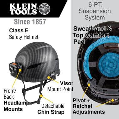 Klein Tools Safety Helmet Class E Headlamp, large image number 1