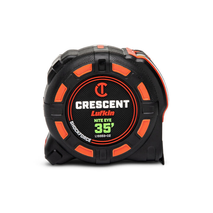 Crescent Lufkin 1-1/4 Inch x 35 Ft. SHOCKFORCE NITE EYE Tape Measure