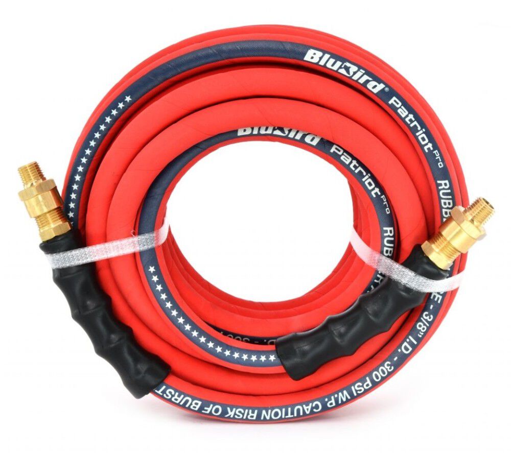 BluBird 1/2 Inch X 25 Ft. Patriot Pro Rubber Air Hose Assembly, large image number 3