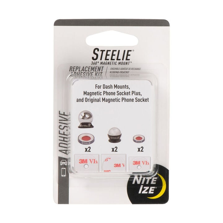 Nite Ize Steelie Replacement Adhesive Kit for Dash Mount + Phone Socket