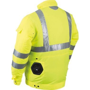Makita 18V LXT Lithium-Ion Cordless High Visibility Fan Jacket Jacket Only (2XL), large image number 8