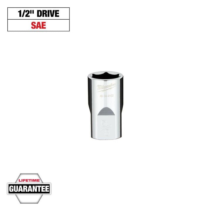 Milwaukee 1/2 in. Drive 5/8in SAE 6-Point Socket with FOUR FLAT Sides, large image number 8