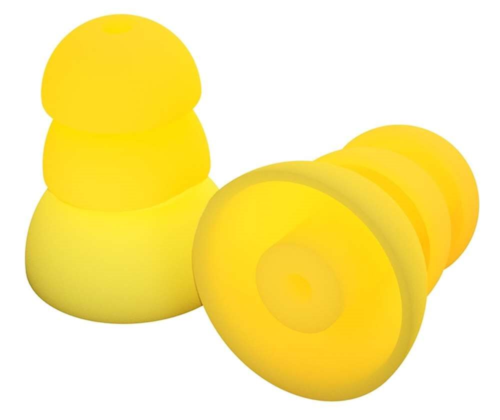 Plugfones Reusable Yellow 26 dB Rated Replacement ComforTiered Silicone Ear Plugs 5-Pairs, large image number 1