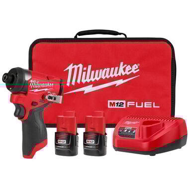 Milwaukee M12 FUEL 1/4inch Hex Impact Driver Kit